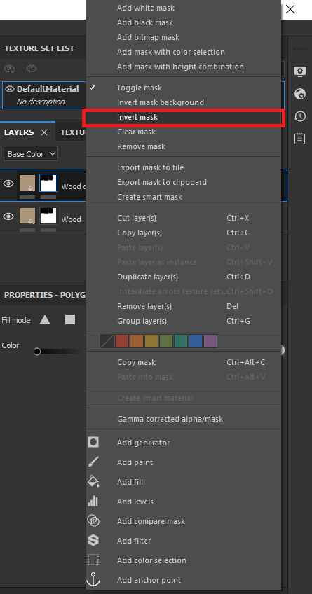 Substance Painter - Invert Mask