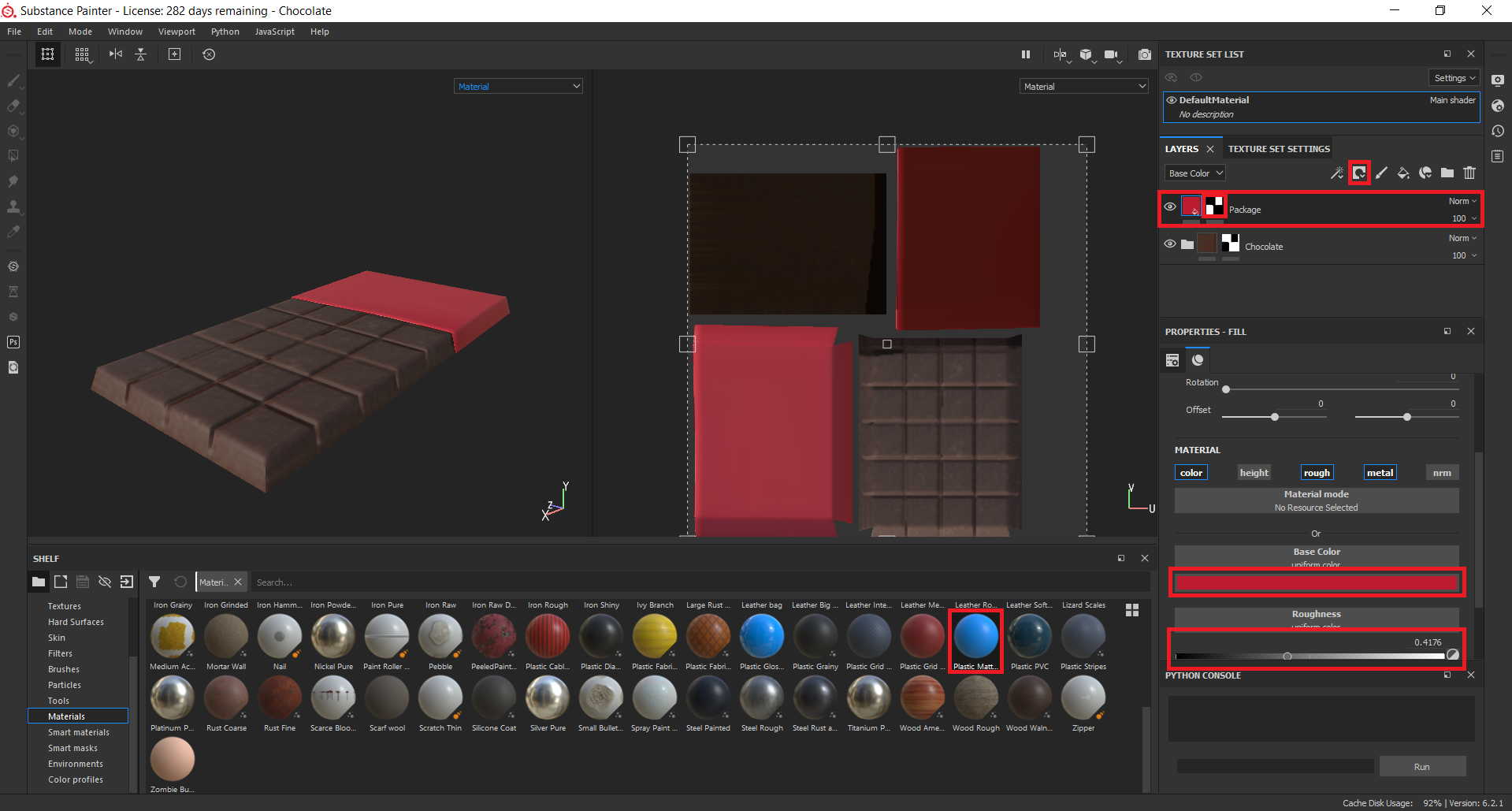 Substance Painter - Chocolate Package Fill Layer